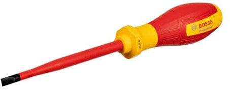 Bosch Professional tournevis VDE plat 6,5x125 (certifié jusqu'à 1 000 V, isolé avec un élastomère thermoplastique (TPE))