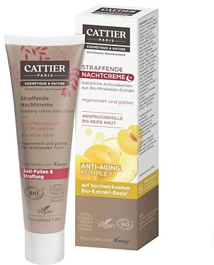 CATTIER PARIS Straffende Nachtcreme - Zertifizierte Naturkosmetik - Mit Anti-Aging Komplex - 30ml