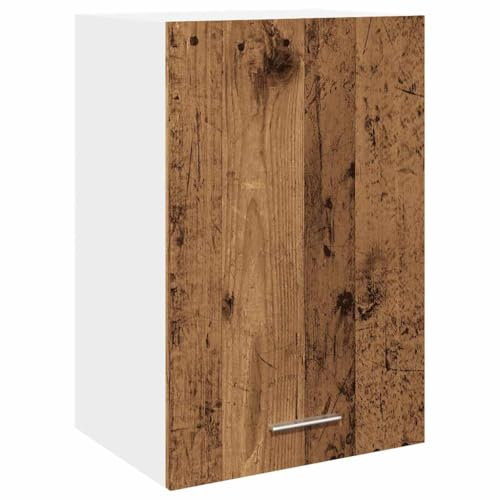 vidaXL engineeered wood kitchen cabinet - wall-mounted brown hanging cupboard 40x31x60 cm with door