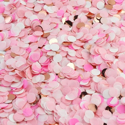 Confettis or rose mariage, serpentins rose, décoration de table mariage, paillettes multicolores grandes, décoration à disperser anniversaire