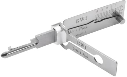 Schlüsseldecoder aus Edelstahl Stainless Steel Master Key Decoder 2-in-1 Master Key Decoder Automatisches Key Decoder Lockpicking-Werkzeug schlüsseldecoder Professionelle Schlosserwerkzeuge (KW1)