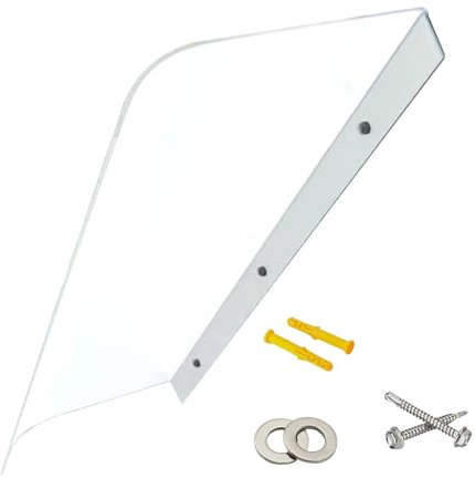 Toit de porte d'entrée - Toit de terrasse pour la porte extérieure - 15,7 x 15,7 - Toit de protection solaire, couverture de terrasse, lumière solaire UV, pluie, neige, film de protection