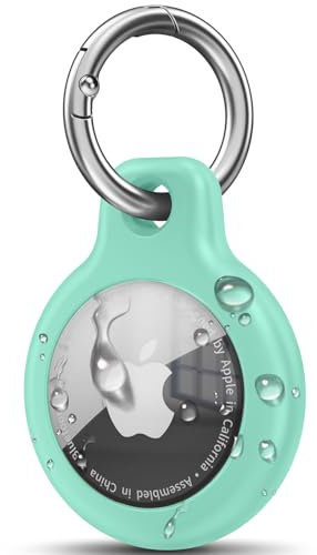 Oumida AirTag - Custodia protettiva per Apple AirTag portatile, in silicone, impermeabile, completamente chiusa, custodia protettiva per Apple Airtags