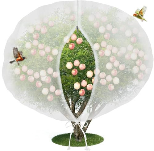 Fruit Trees Netting Bird Protection, 183x215cm 6x7ft Fruit Protection Bags Fruits Cages For Garden Netting Mesh Frame Plant Protector From Animals Fruits Nettings Cover Bags Strawberry Netting