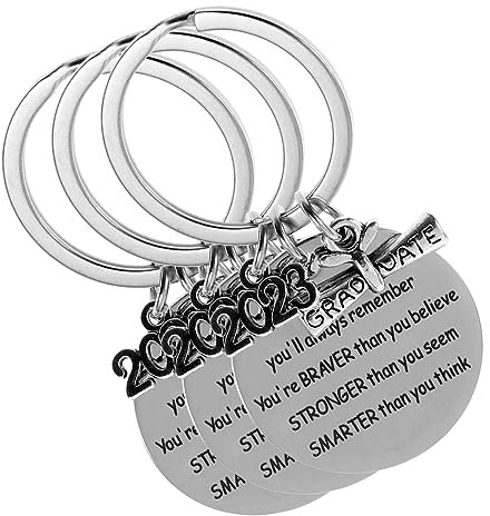 OATIPHO Niedlicher Schlüsselanhänger Abschlussgeschenke Edelstahl-schlüsselring-Set Schlüsselanhänger