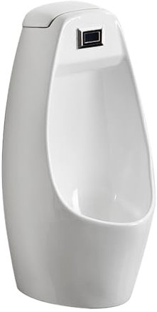 Gtzly Urinal, Urinale for MäNner, Auslaufsicher, mit Intelligenter Sensorik, Wandmontierte Urinale for MäNnerbadezimmer, Keramik-Urinal, Wandmontierter Wasserfall-Schrubber
