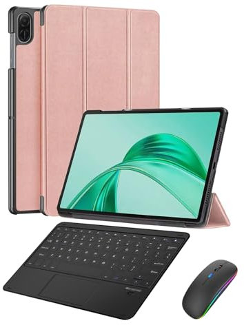 Custodia con tastiera per tablet Honor Pad 9 12,1 pollici 2024 con mouse, touchpad e cover con tastiera staccabile con porta penna per tablet Honor Pad 9 12,1 pollici 2024