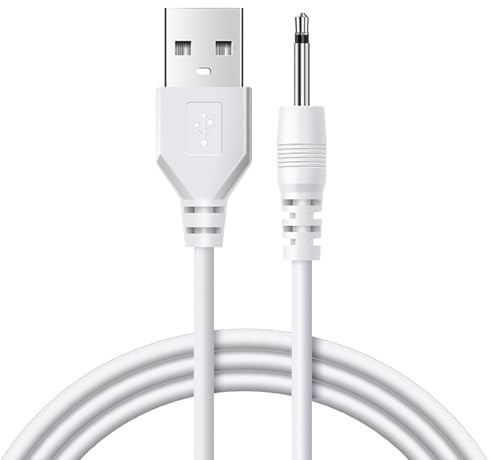 Winhuey 2.5mm DC Jack to USB Charger Cable, 39inch/100cm Fast Charging Replacement Cord, Durable Power Cable for Multiple Devices for Rechargeable Massager Wand