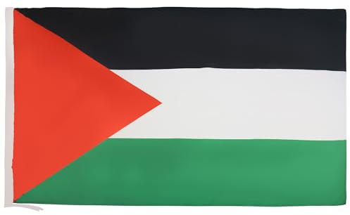 BANDERA de PALESTINA 90x60cm para un palo - BANDERA PALESTINA 60 x 90 cm poliester ligero - AZ FLAG