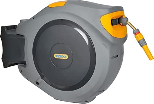 Hozelock 2595H Wandmontage 40m Schlauch Automatik Rücklaufschlauch Sammelrolle Set