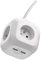 EMOS Cube/Steckdosenwürfel/Power Würfel/Steckdosenblock/Mehrfachsteckdose in Würfelform mit 4 Steckdosen und 2 USB-Ports Euro, 1,9m Kabel, Wandhalterung, Kinderschutz