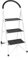 hjh OFFICE 801201 Klappleiter 3 Stufen SOLID W2 Stahl Trittleiter klappbar bis 150kg belastbar, Klappsicherung, Weiß/Schwarz