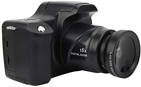 VBESTLIFE Appareil Photo Numérique Portable, écran LCD 3,0 Pouces avec Zoom 18X Appareil Photo Reflex HD à Longue Focale, Prend en la Prise de Vue Photo 24MP(Objectif Standard