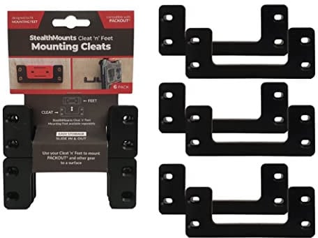 StealthMounts Packout Montageschienen (6 Stück) | Werkzeugkasten-Aufbewahrungssystem | Überall montierbar | Kompatibel mit Milwaukee Packout | Robuste Halterungen (Schwarz)