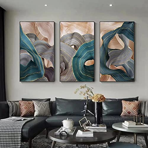HEHGVCF Wandbilder Schwarz Grau,Home Decor Bild 50x70cm, Grau Textur Marmor Bild auf leinwand vlies,wohnzimmer Leinwandbilder Dekor Rahmenlos (B,50 x70cm)