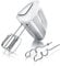 Arendo - Elektrischer Handmixer Handrührer 500 W - inkl. 2 Rührbesen und 2 Knethaken aus Edelstahl – Handrührgerät - Hakenentriegelung – Turbotaste – Thermosicherung – Edelstahloptik - weiß