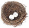 SEIWEI Rattan Vogelnest Künstliche Vogel Nest mit Eier Dekorative für Weihnachten, Ostern, Partydekoration