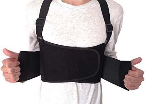 Solmyr Soporte para costillas y pecho, soporte para costillas rotas, cinturón transpirable para soporte de costillas doloridas o magulladas, lesiones en el esternón, protección de costillas dislocadas