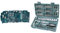 Brüder Mannesmann M29085 Premium Universal und Haushalts-Werkzeugkoffer, Blau, 89-tlg & M29166 130-tlg. Steckschlüssel- und Bitsatz