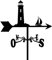 Phare métal girouette Vintage girouette indicateur de Direction du Vent pour extérieur Jardin Toit Paddock décoration girouette