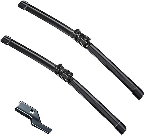 Wischerblätter, kompatibel mit Toyota Avensis T27 MK3 2009–2018, vorne und hinten, Scheibenwischer, Auto-Windschutzscheibe, Fensterschneider, Windschutzscheibenbürsten, Schrägheck (Color : Front, Si