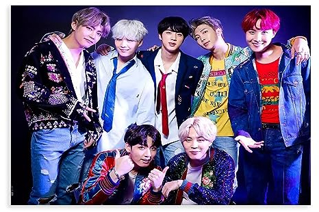 BTS Kpop Poster Leinwand Wandkunst Dekor Druck Gemälde für Wohnzimmer Schlafzimmer Dekoration 30 x 45 cm