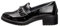 ENVAL SOFT 4750111 SCARPA DONNA MOCASSINO CON MORSETTO VERNICE NERA CON TACCO 4 CM COMODA MADE IN ITALY NERO 39