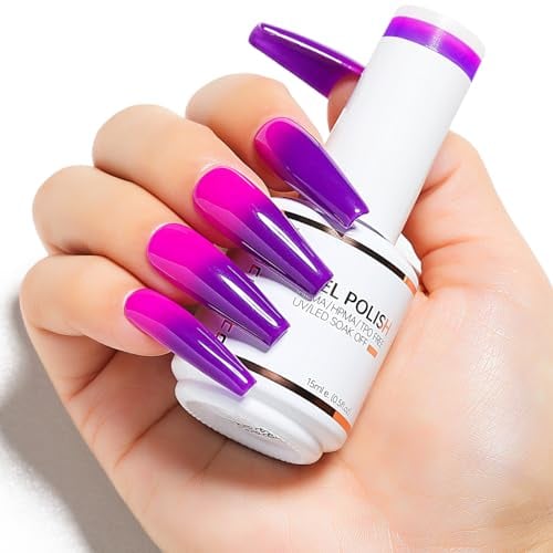 Nicedeco Thermo UV Nagellack - Farbwechsel Temperature Color Changing Nail Polish - Chameleon UV LED Soak Off Gel 01