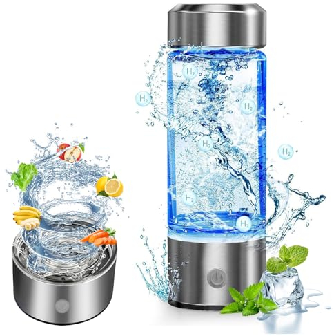 Botella de Agua de Hidrógeno, Botella de Agua de Hidrógeno Recargable Portátil con Ionizador de Agua de Tecnología SPE PEM, Mejora la Calidad Del Agua en 3 min, Apto Para Oficina, Hogar y Viajes
