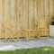 FENLAX 3-TLG. Bistro-Set Bambus Gartengarnitur Gartenmöbel Set Terrassetisch Balkonmöbel Balkontisch Gartentisch mit Stühlen Klapp Möbel Balkonset mit Stühle Terrassenmöbel Esszimmergruppe Gartenset