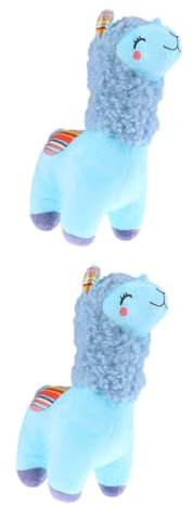 ibasenice 2st Plüschtier Tierisches Kissenspielzeug Alpaka-schmuck Tierplüschspielzeuge Puppenspielzeug Für Mädchen Weihnachten Alpaka Dekorationen Ornamente Blue Baumwolle