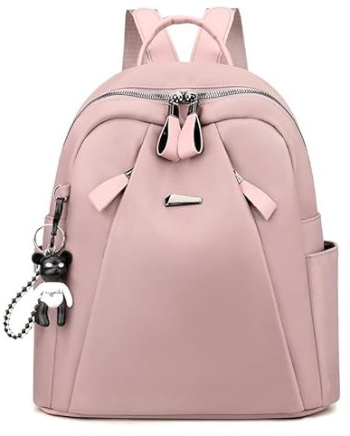 FUNSEED Piccolo zaino da donna, portatile, impermeabile, in tessuto Oxford, multi tasca, per viaggi e uso quotidiano, Rosa, Small, Moda