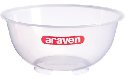 Araven Polypropylene Mixing Bowl Transparent - 2.5Ltr | Graduated measurement scale on the interior allows fast portion control; dishwasher safe for effortless commercial cleanup.
