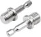 2Pcs Silver Outer Conversion Rod M10+M14 Woodworking Hex Socket Adapter Converter Impact Power Drill Sockets Adapter Setsdrill Chuck Hex Shank Converter Drill Chuck Power Drill Parts Accessories