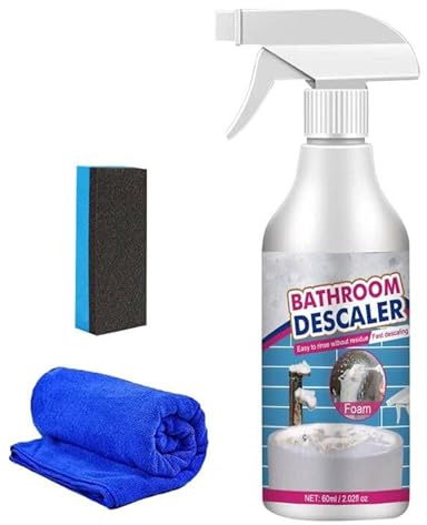 Bathroom Descaler Spray, Bathroom Foam Cleaner Spray, Limescale Remover, All Purpose Foam Cleansing Foam S-pray, For Bath-room Bathtub Toilet Shower Sink Glass