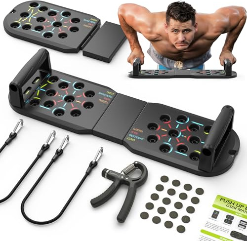 Push Up Board Fitness,Fitnessgeräte für Krafttraining Zuhause，20 in 1 Übungshilfe Pushup Bar Griffe für den Boden, Krafttraininggerät für Männer