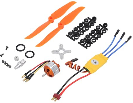 Yechiry RC Motor ESC Propeller Kit, 2212 6T 2200KV Bürstenloser Motor 30A ESC Zubehör Kit mit Legiertem Stahl, Ideal für RC Flugzeug, Quadrocopter und Hubschrauber