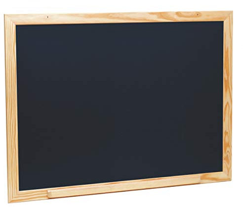 Jeujura - 8780-Tableau en Bois-Grand Tableau Noir en Bois - 88 x 66