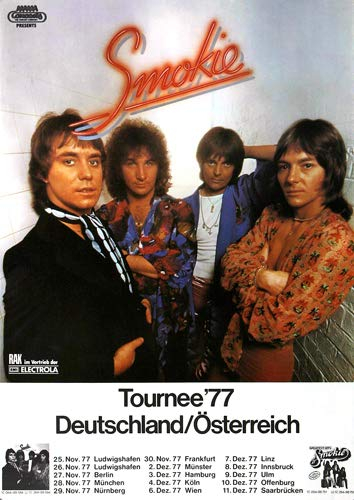 Smokie - Midnight Cafe, Tour 1977 » Konzertplakat/Premium Poster | Live Konzert Veranstaltung | DIN A1 «