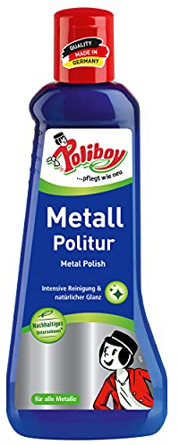 POLIBOY Metall Politur – Poliermittel für glänzende Metalle – Metallpflegemittel mit Anlaufschutz - 1x 200 ml - Made in Germany