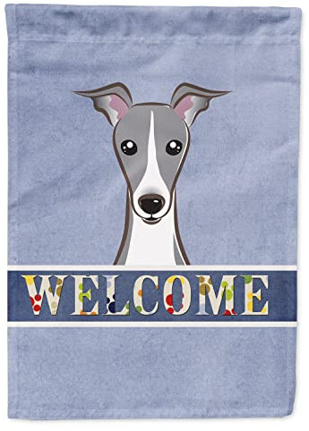 Caroline's Treasures BB1422CHF Italienische Windhunde-Flagge, Leinwand, Hausgröße, Blau, Hausgröße, mehrfarbig