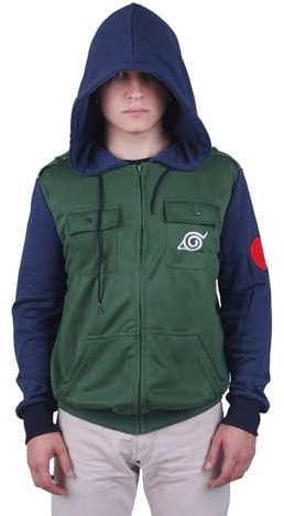 CoolChange Zip Hoodie von Kakashi Hatake | Pullover im Shinobi-Uniform Design | Größe: S