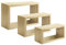 MODULARREDO Trittico Mensole da Parete, Legno, Rovere Sagerau, 15.5x45.0x27.0 cm, 3 unità