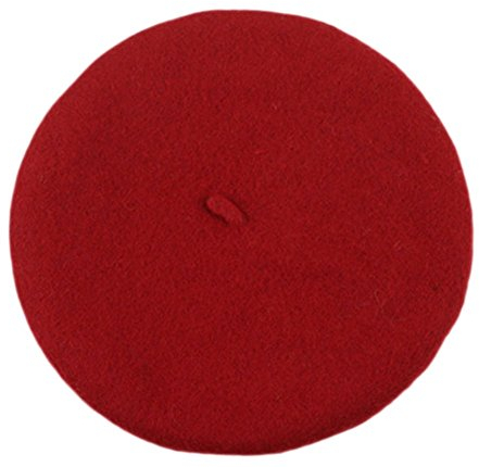 Demarkt Kinder Barett Mütze Mädchen Baskenmütze Französische Baskenmützen Kindermütze Prinzessinhut (Weinrot)