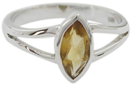 RIYO edelstein 925 Sterling Silber ausgezeichneter natürlicher Citrin Ring Geschenk de