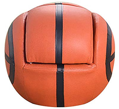 Softneco Basketball-förmigen Kinder Sofa mit hocker, Pu Leder Freizeit Stuhl Couch Sessel möbel Weiche lagerschwelle-Sofa-Bett-Basketball 52 x 48 x 43cm
