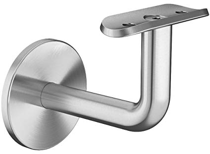 Sellon24® Supporto da Parete per Corrimano in Acciaio Inox, Ringhiere delle Scale, Tubo Rotondo 42,4 x 2,0 mm, Fissaggio a Parete, Vite M8, per Corrimano in Legno