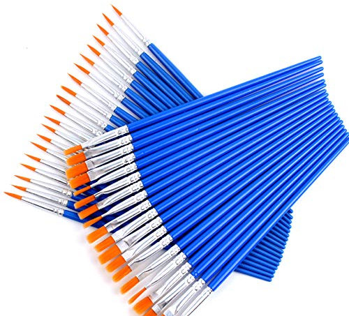 Amacoam 40 Pièces Pinceaux Peinture Professionnels Pinceau Peinture Enfant Acrylique Pinceaux de Peinture Enfant Brosses de Peinture Huile pour Débutant Artiste Peinture Aquarelle Acrylique Huile