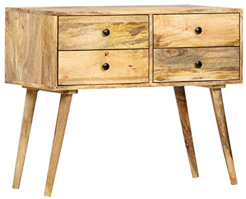 vidaXL Mangoholz Massiv Sideboard mit 4 Schubladen Kommode Anrichte Beistellschrank Mehrzweckschrank Schrank Standschrank 85x40x71cm
