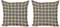 ABAKUHAUS Kariert Dekokissen Kissenbezug 2er Pack, Tartan britische Heraldik, Modern Accent Doppelseitiger Digitaldruck, 45x45, Beige Dunkel Taupe Maroon